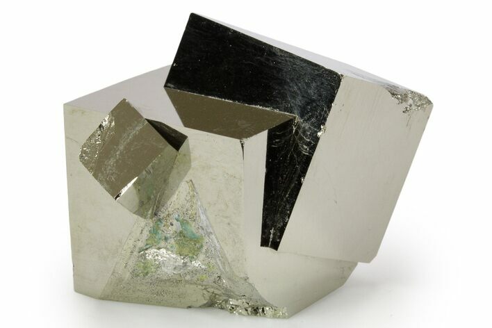 Shiny, Natural Pyrite Cube Cluster - Navajun, Spain #347337